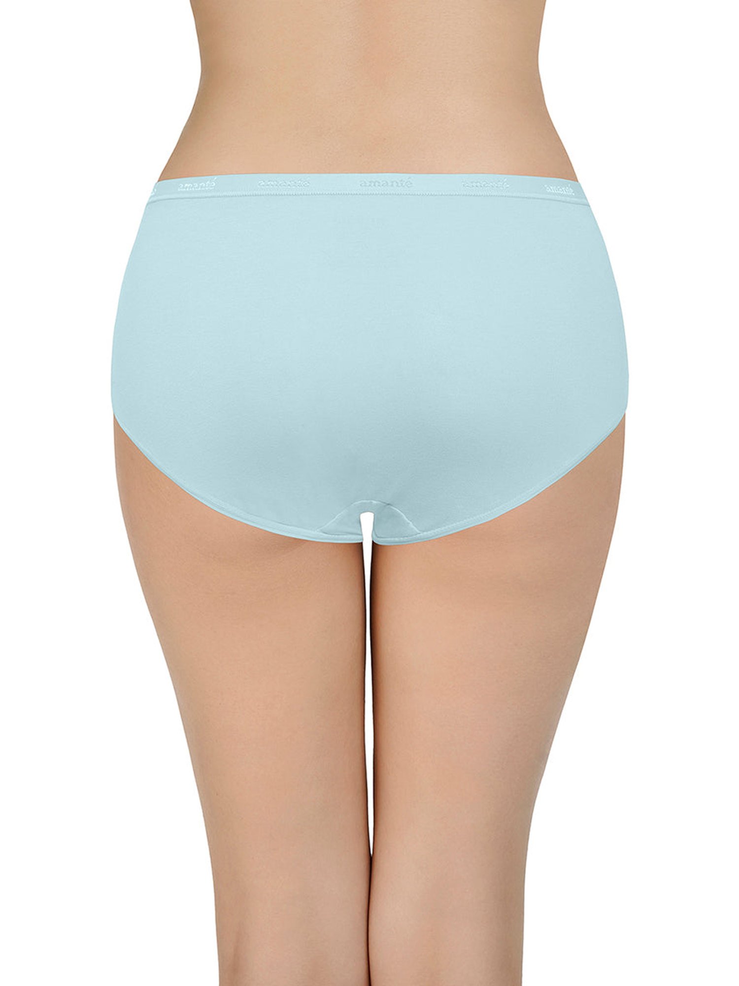 Amante White & Blue Cotton Printed Hipster Panties - Pack Of 5