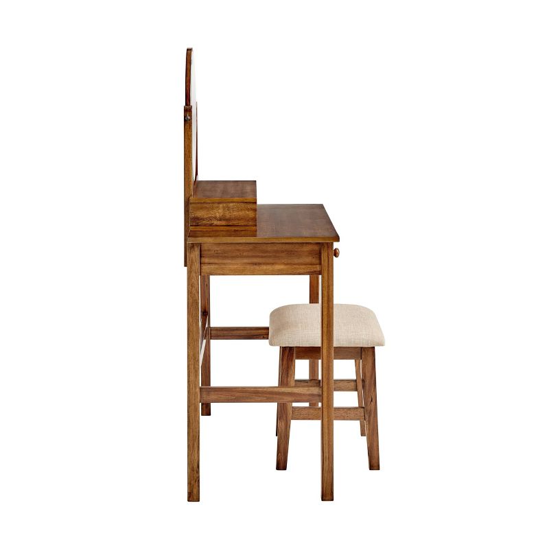 Lorna Vanity Set Walnut - Linon