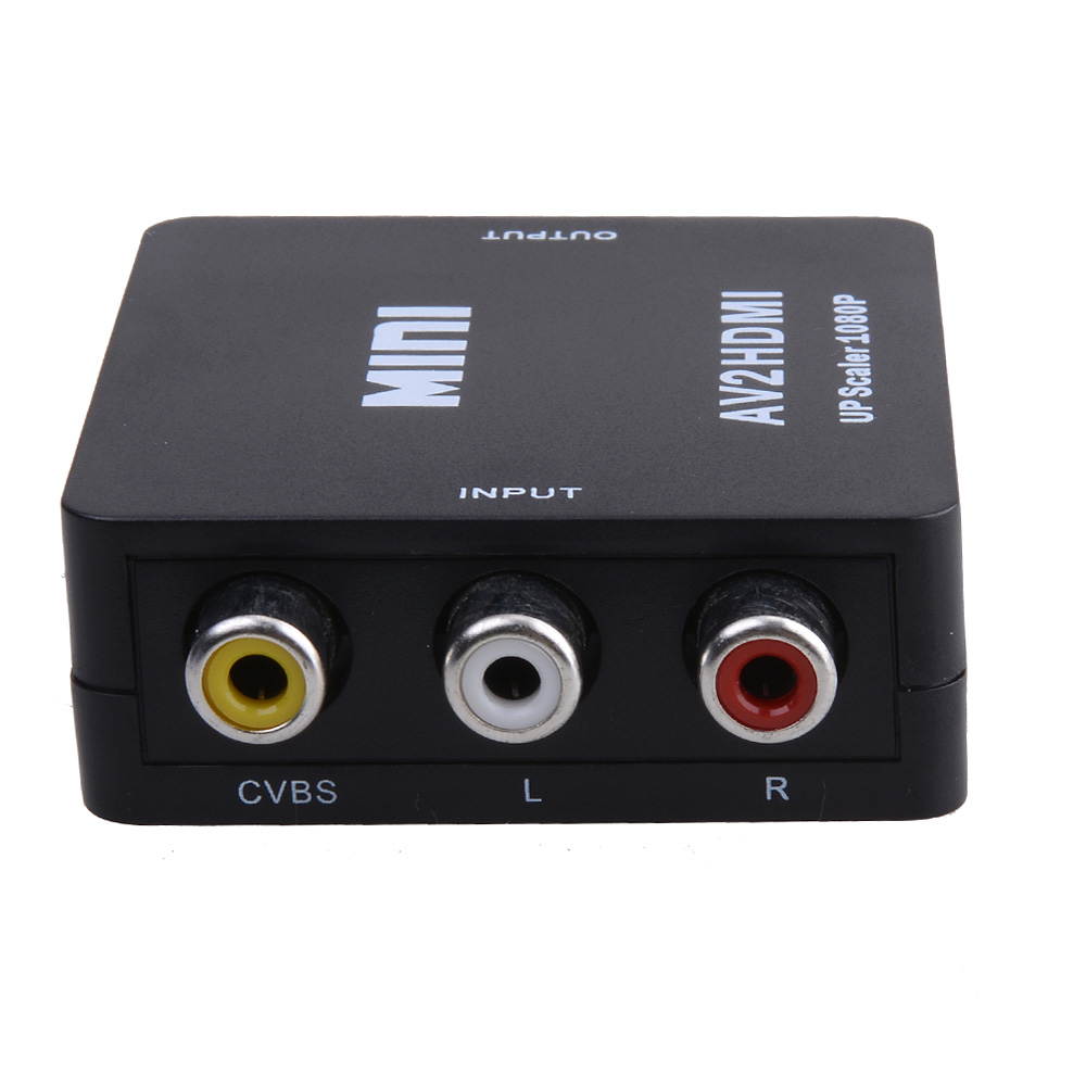 Mini Composite AV CVBS 3RCA to HDMI Video Converter Adapter 720p 1080p Upscaler