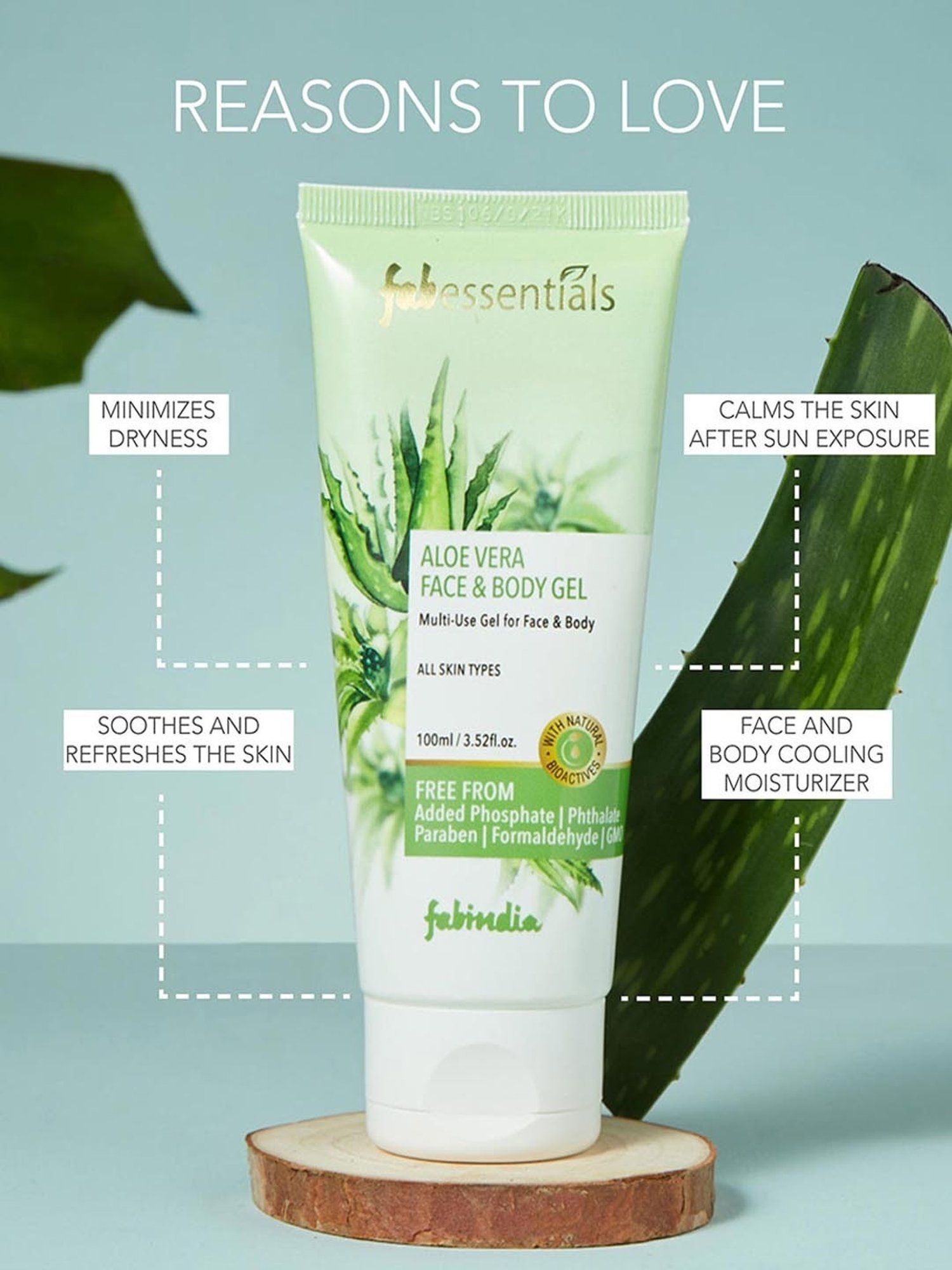 Fabessentials Aloe Vera Face & Body Gel - 100 ml
