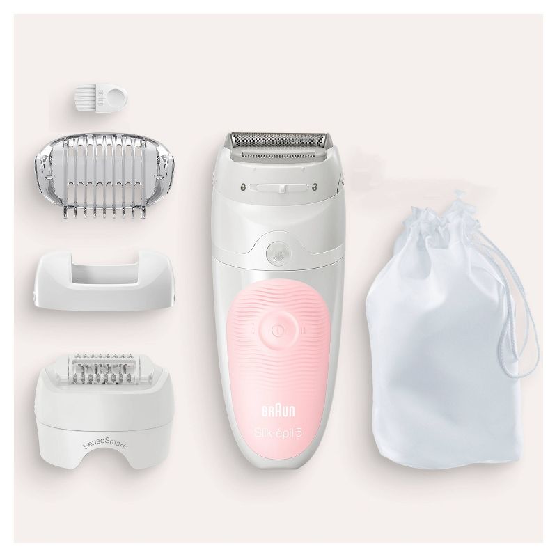 Braun Silk-epil 5 3-in-1 Women's Cordless Wet & Dry Epilator + 4 Extra Accessories 5-620