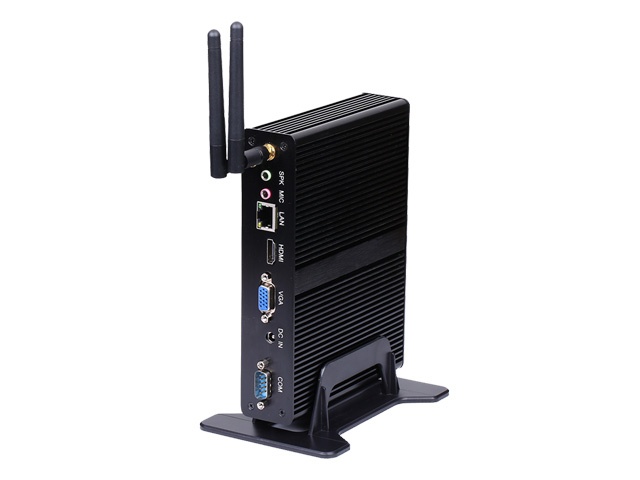 HUNSN Fanless Mini PC, Intel Celeron J1800, Desktop Computer, HTPC, Nano/Kodi Box, Windows 10 Pro/Linux Ubuntu, BM10, AC WiFi2.4+5Ghz/BT4.0/2COM/VGA/HDMI/USB3.0/4USB2.0/LAN, (4G RAM/64G SSD)
