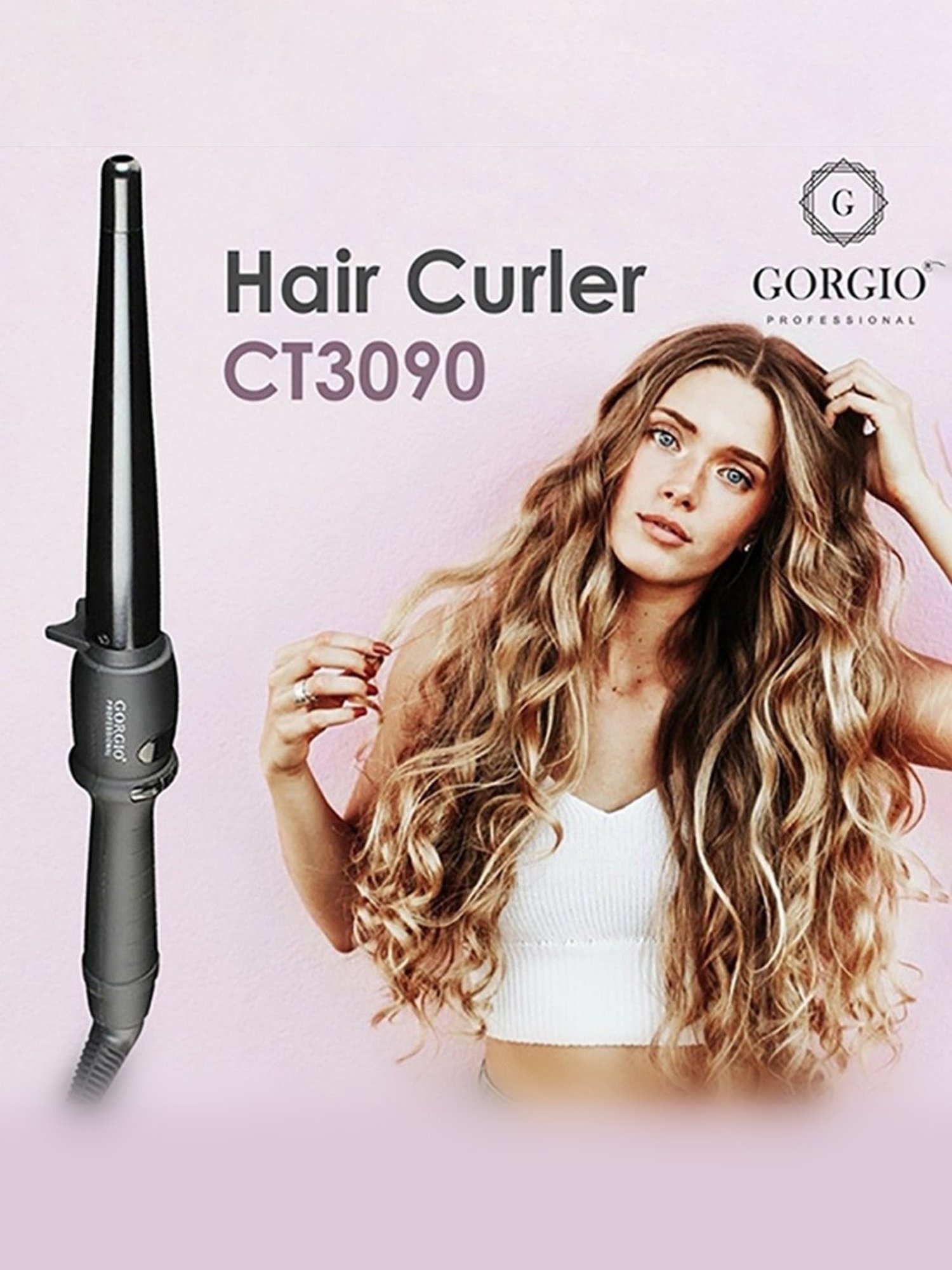 Gorgio Professional CT 3090 Hair Curling Tong (Black)