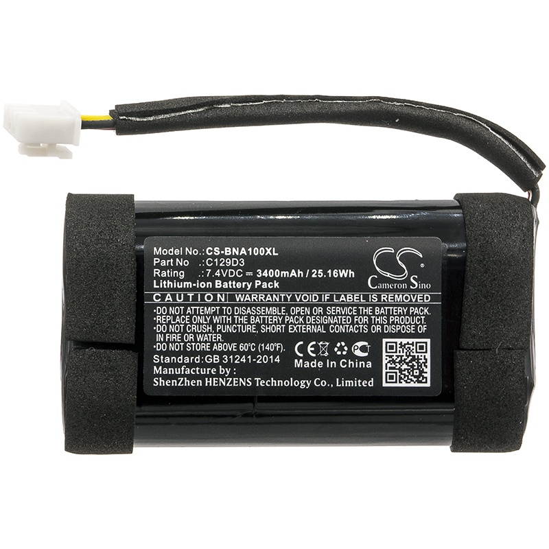 Speaker Battery for Bang & Olufsen C129D3 BeoPlay A1 CS-BNA100XL 7.4V 3400mAh