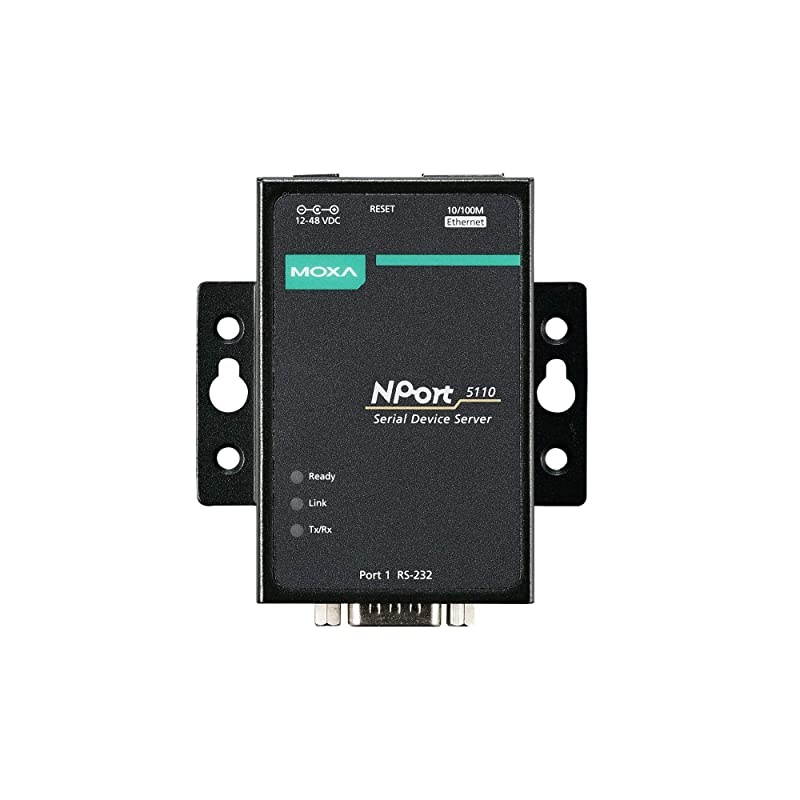 NPort 5110-1 Port Serial Device Server, 10/100 Ethernet, RS232, DB9 Male