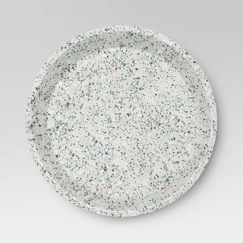 No. 1 Concrete Terrazzo Round Tray White - Project 62™