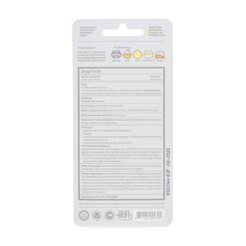 Baby Bum Mineral Sunscreen Tube, SPF 50 - 0.45oz