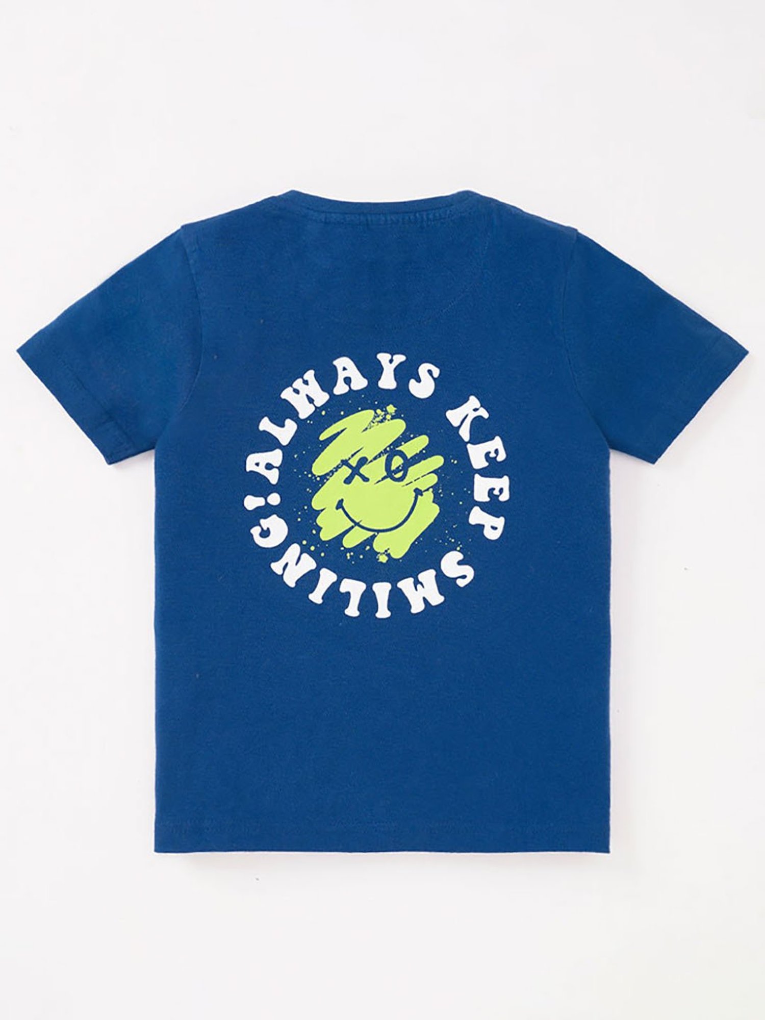 Ed-a-Mamma Kids Navy Solid T-Shirt