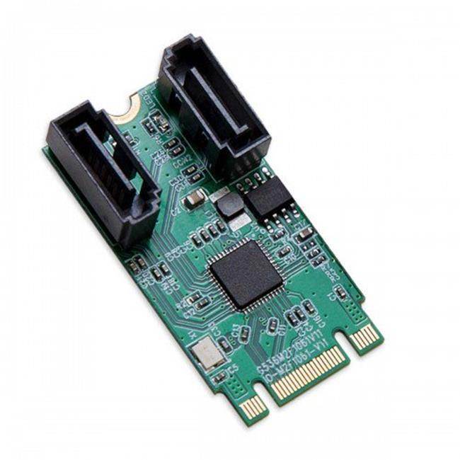 M.2 B-M Key 22x42 PCIe To 2 Port SATA III RAID Adapter Card