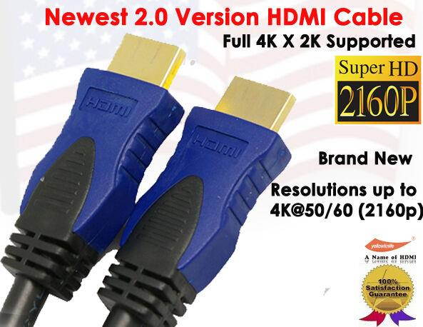 2016 ULTRA HDMI 2.0 Version Cable 3FT- Supports 4k x2k, Ethernet,3D,Audio Return