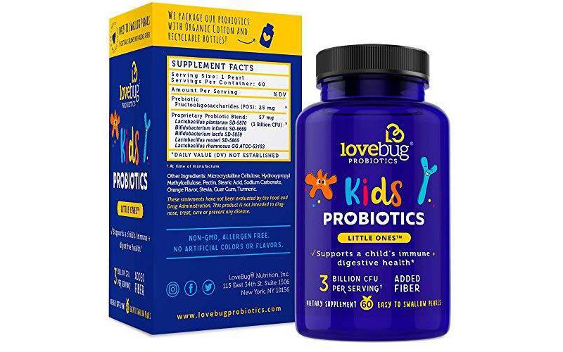 LoveBug Probiotics Little Ones Digestive Health Supplement Spheres - Orange Flavor - 60ct