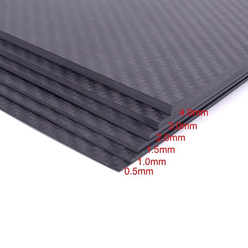 3K Carbon Fiber Plate Sheets 200x250x1.5mm Carbon Fiber Board Matt for RC Drone Quadcopter