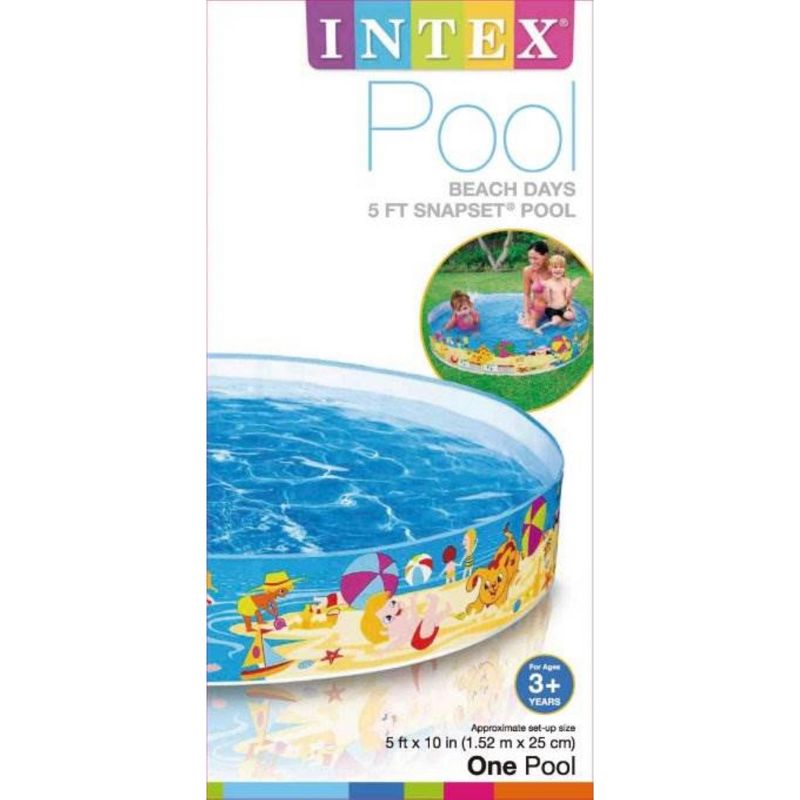 Intex 28206EH 10 Feet x 30 Inch Metal Frame Outdoor Backyard Above Ground Circular Beachside Swimming Pool with Pool Care 3 Inch Chlorine Tabs, 50 lbs