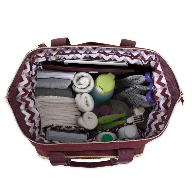 Fisher-Price Quilted Harper Frame Bag - Burgundy