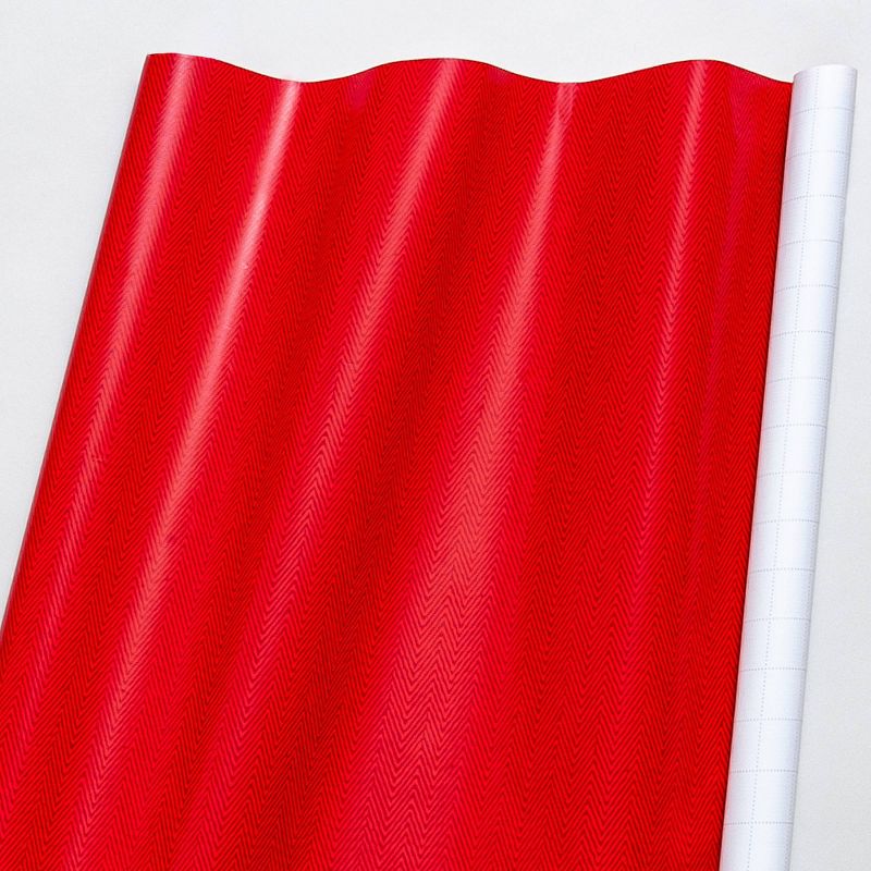 30in Bamboo Chevron Gift Wrap Red - IG Design Group