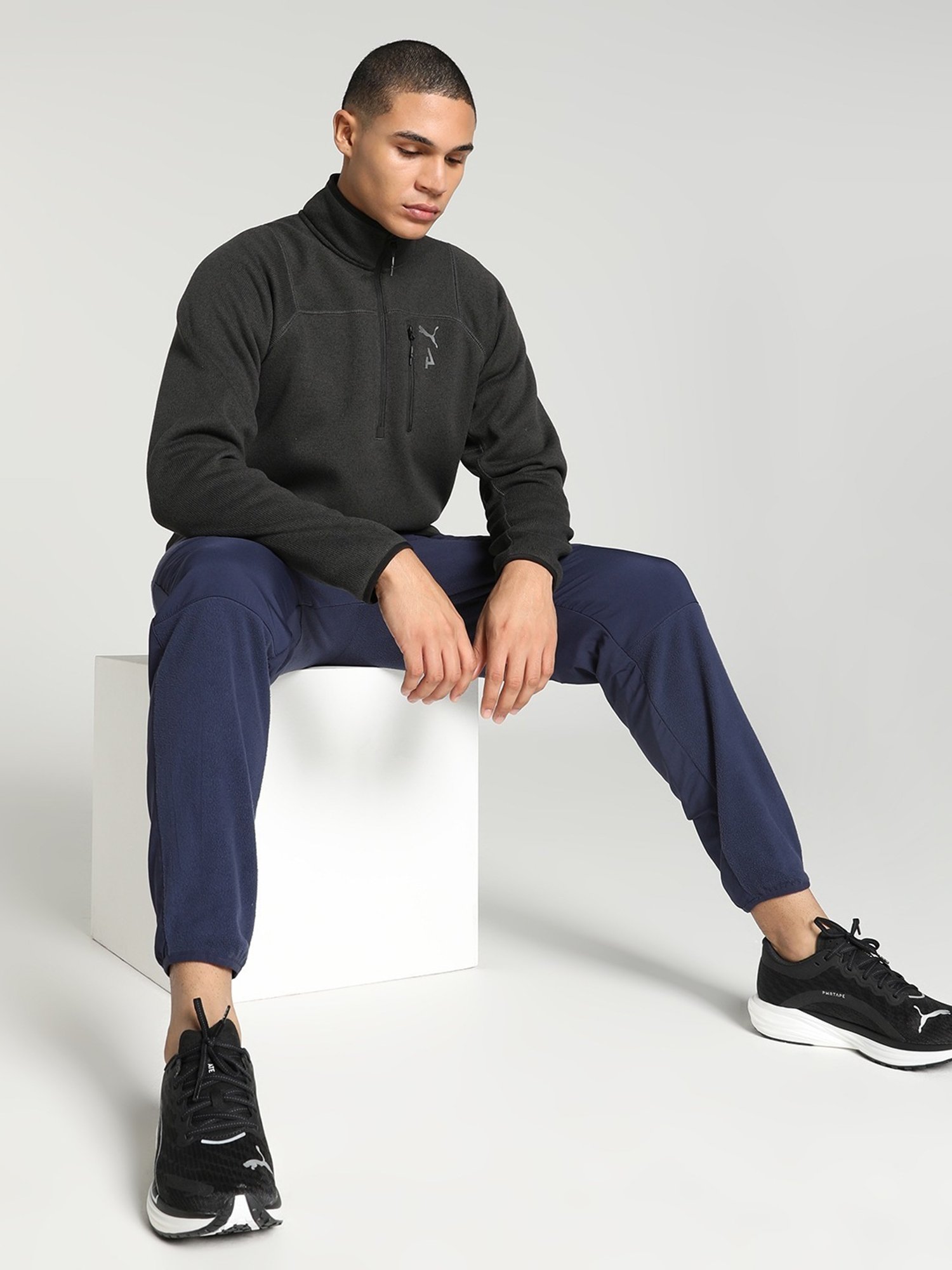 Puma Seasons Dark Grey Slim Fit Sweater