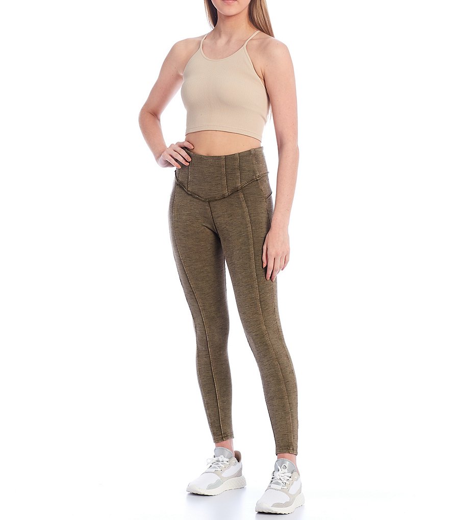 Free People FP Movement Hybrid Exposed Seam Detail High Rise Leggings