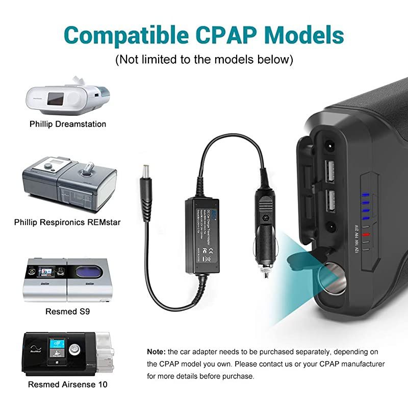 72000mAh 266Wh 12v Power Bank with 60W PD, CPAP Battery for Camping, High Capacity Large Camping Power Bank with USB-C DC Wireless Charging & Flashlight, CPAP Battery Backup Power Supply