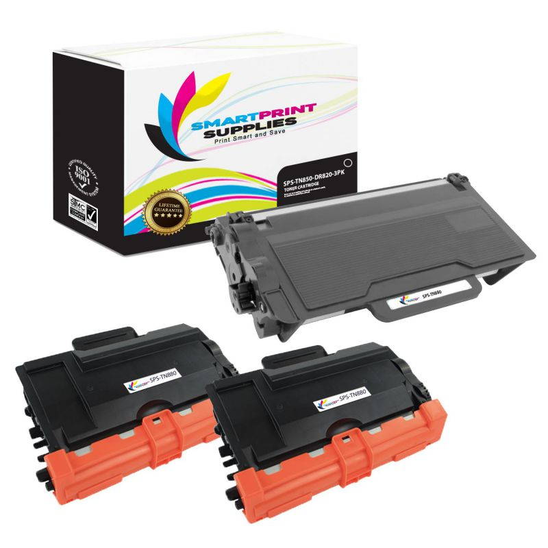 Smart Print Supplies Compatible TN880 DR820 Super High Yield Toner Cartridge and Drum Unit Replacement for Brother HL-L6200 6300 6400, MFC-L6700 6750 6800 6900 Printers (2 TN-880, 1 DR-820) - 3 Pack