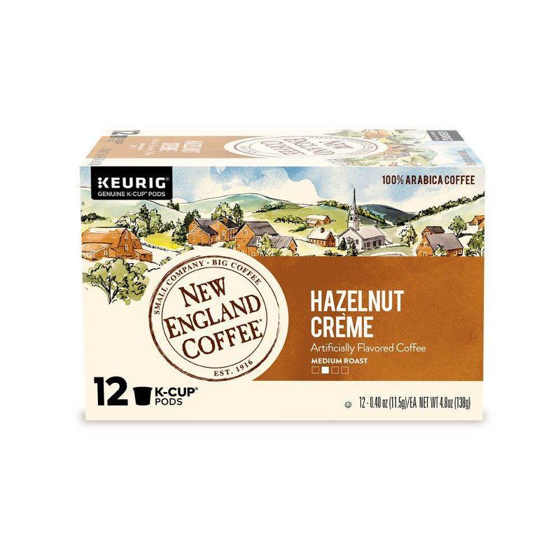 New England Hazelnut Creme Medium Roast Coffee - Keurig K-Cup Pods - 12ct