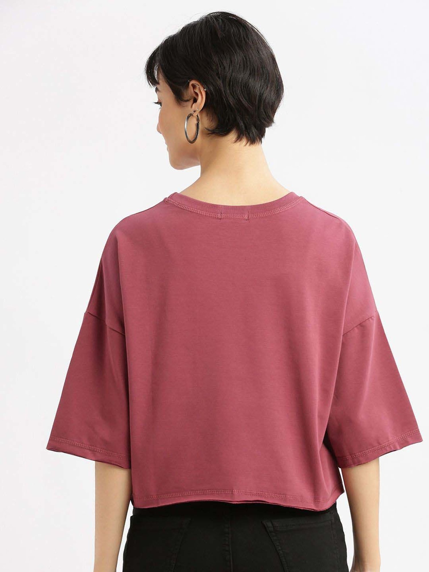 SHOWOFF Pink Cotton Printed T-Shirt