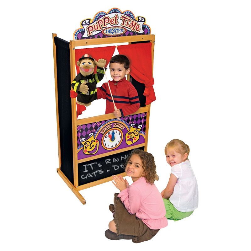 Melissa & Doug Deluxe Puppet Theater - Sturdy Wooden Construction