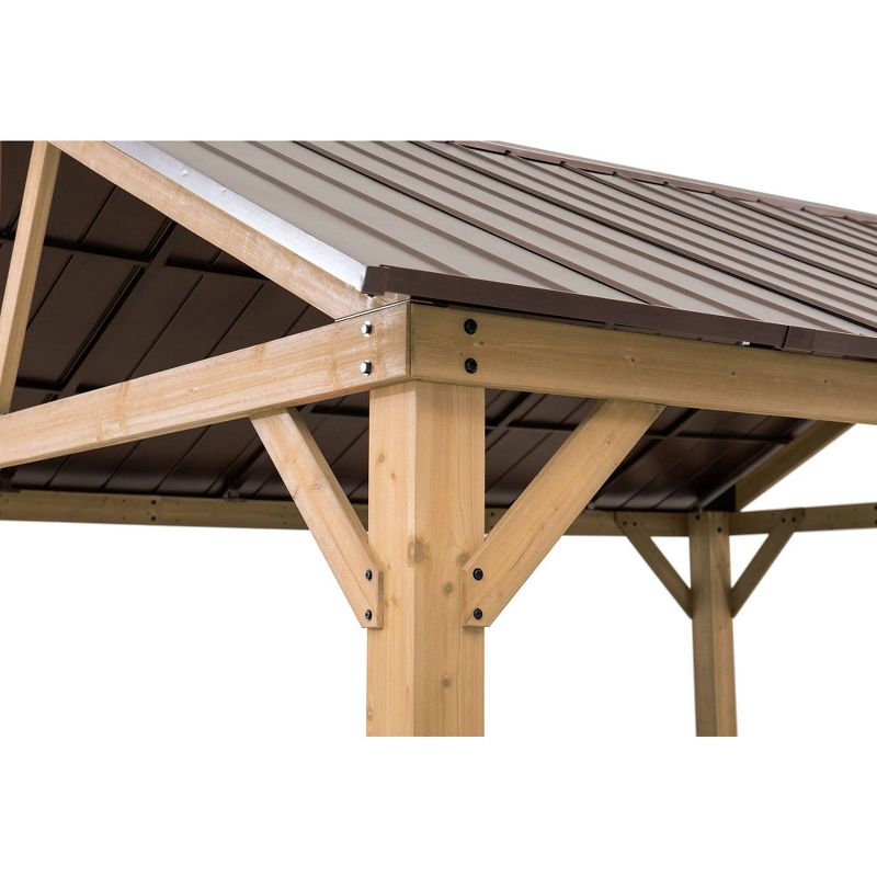 8.5' Elysium Attached Louvered Pergola - Vita