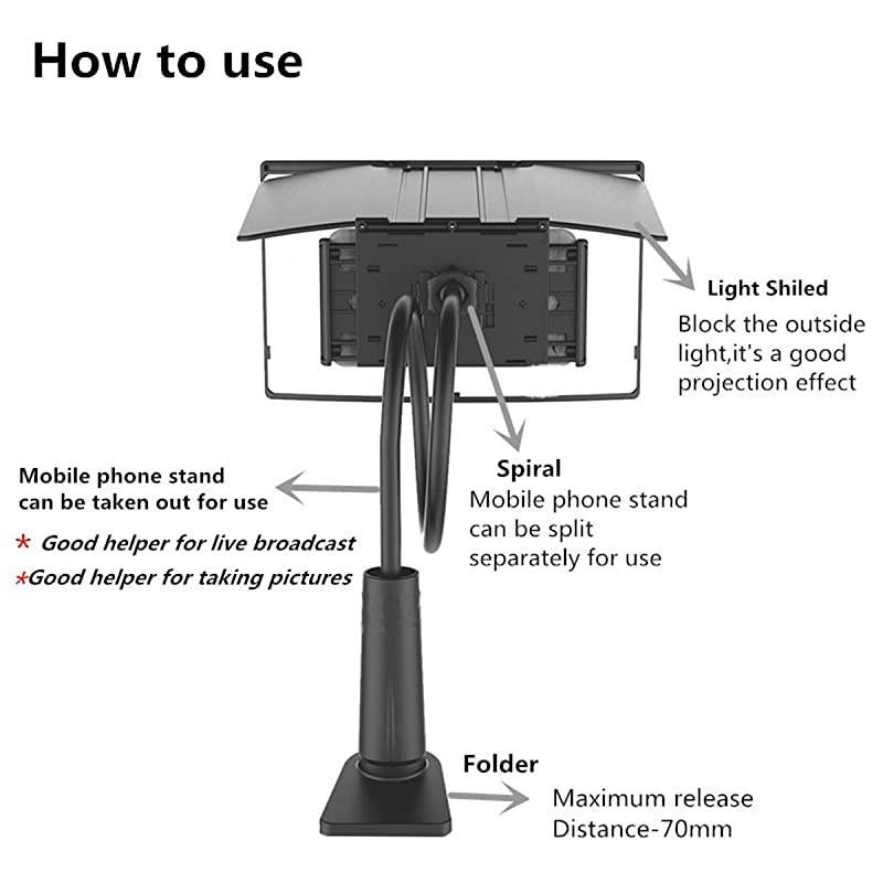 Phone Screen Magnifier Cell Phone 6D HD AntiBlue Light Amplifier Screen Enlarger for Movies Videos and Gaming Compatible with All Smartphones
