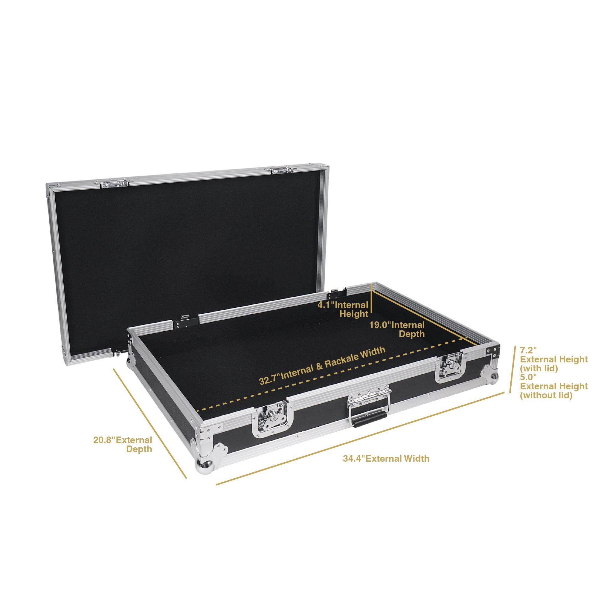 Sound Town Pedalboard ATA Road Case, 32.7&rdquo; x 19&rdquo; (STRC-PD2)
