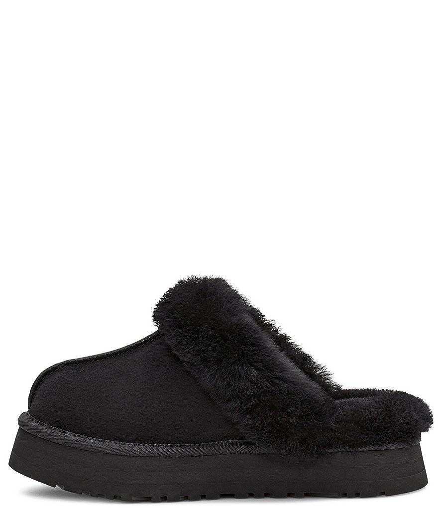 UGG&reg; Disquette Suede Fur Flatform Slides