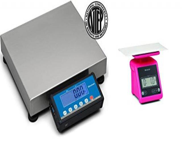 Brecknell PS-USB Portable Shipping Scale NTEP Legal For Trade 30 kg/ 70 lb, Free PS7 Pink included