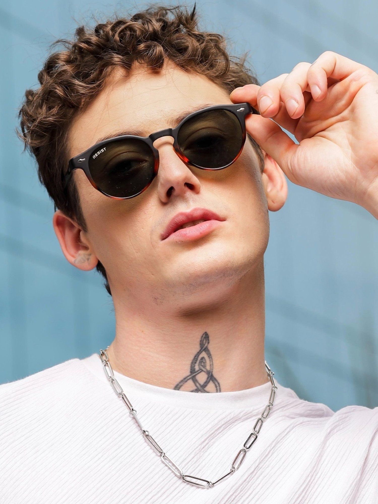 Resist Eyewear Brown Wayfarer uv protected Unisex Sunglasses