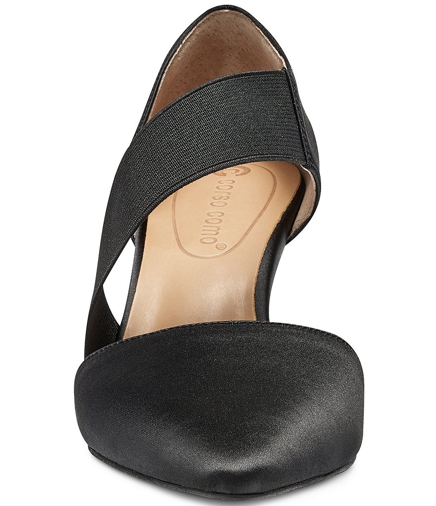 CC Corso Como Denice Asymmetrical Satin Pointed Toe Pumps