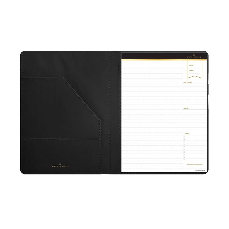Day Designer Padfolio with Notepad Black - Blue Sky