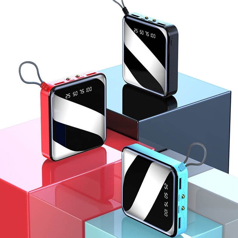 6000 Mah Mobile Power Battery Pack Mobile Power Bank With Dual USB and LED Lighting Mini Power Bank