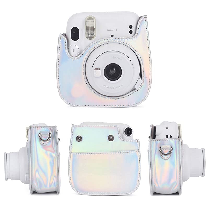 Instant Camera Accessories Compatible with Fujifilm Instax Mini 11 Instant Film Camera Include CaseAlbumWall Hang FramesFilm FramesBorder StickersCorner Stickers Magic Silver
