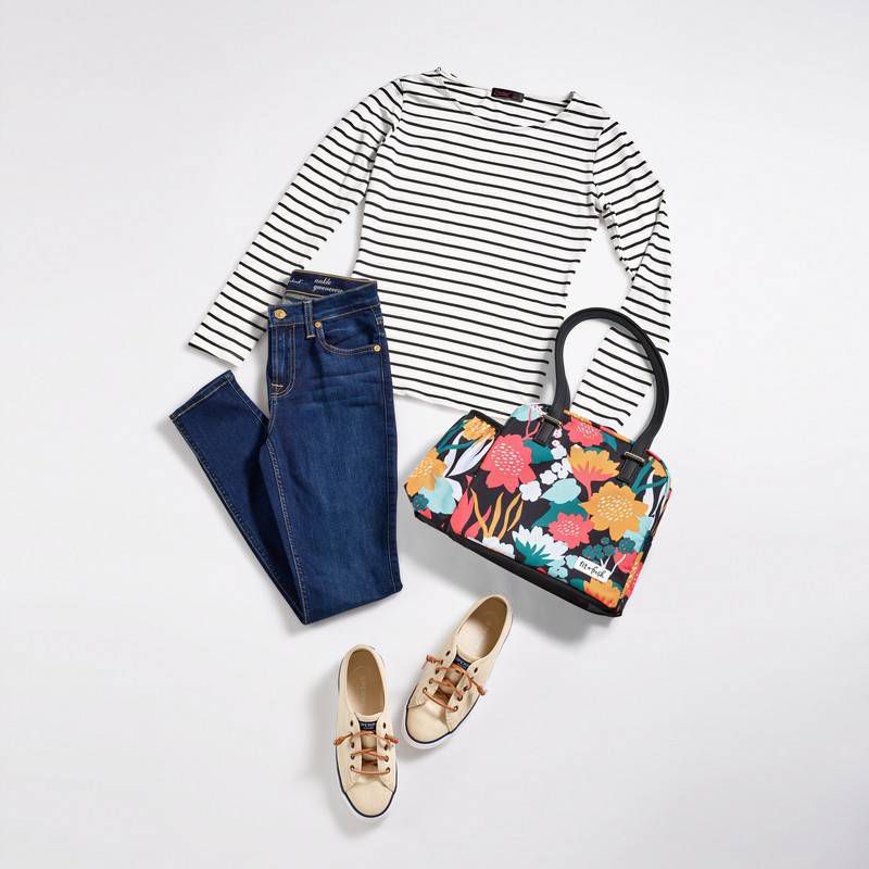 Fit & Fresh Laketown Lunch Tote - Coral Electric Azaleas