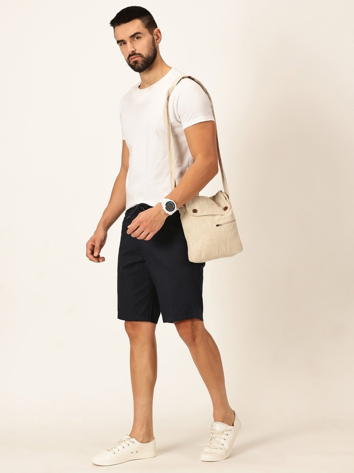 Thomas Scott Navy Slim Fit Shorts