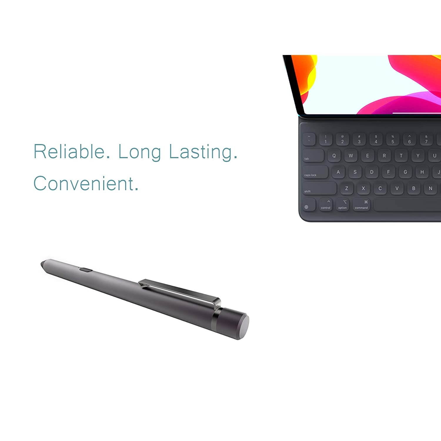 Active Stylus Pen for Apple Ipad, Digital Pencil iPad Series Rechargeable Pencil Touchscreen Precise Fine Tip for iPad 5 & 6, iPad Air 2 & 3, iPad Mini 4 & 5, iPad Pro 9.7/10.5/11 (Dark Gray)