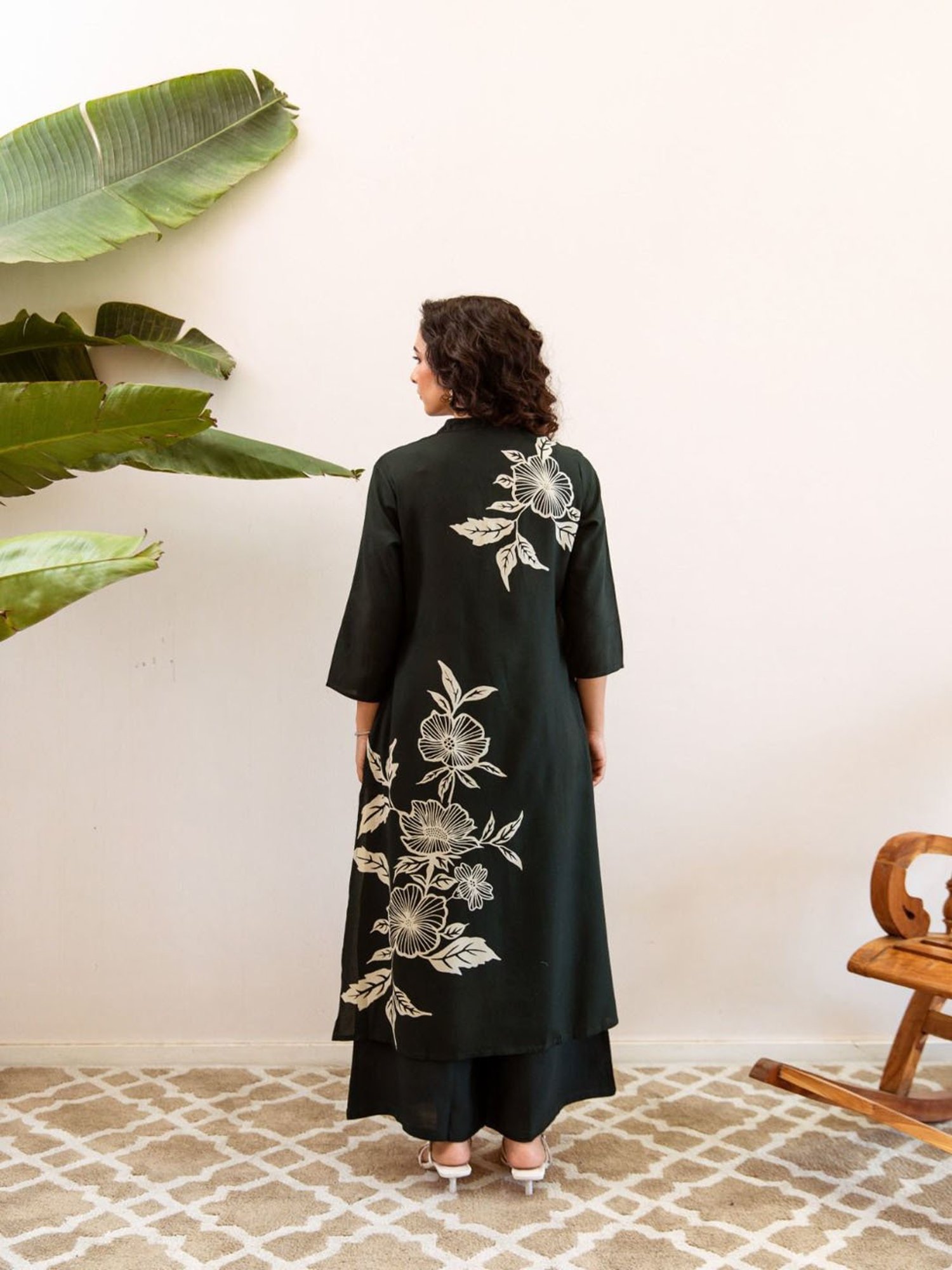 Autumnlane Jagdeep Jade Printed Kurta Pant Set