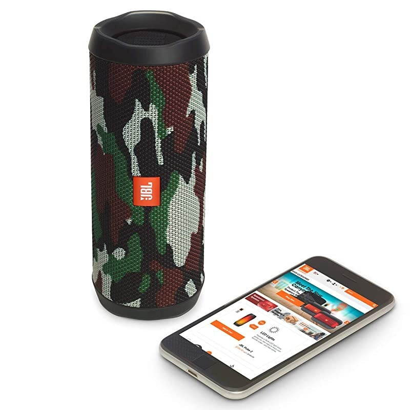 FLIP 4 IPX7 Waterproof Wireless Portable Bluetooth Rechargeable USB Speaker Camouflage Renewed