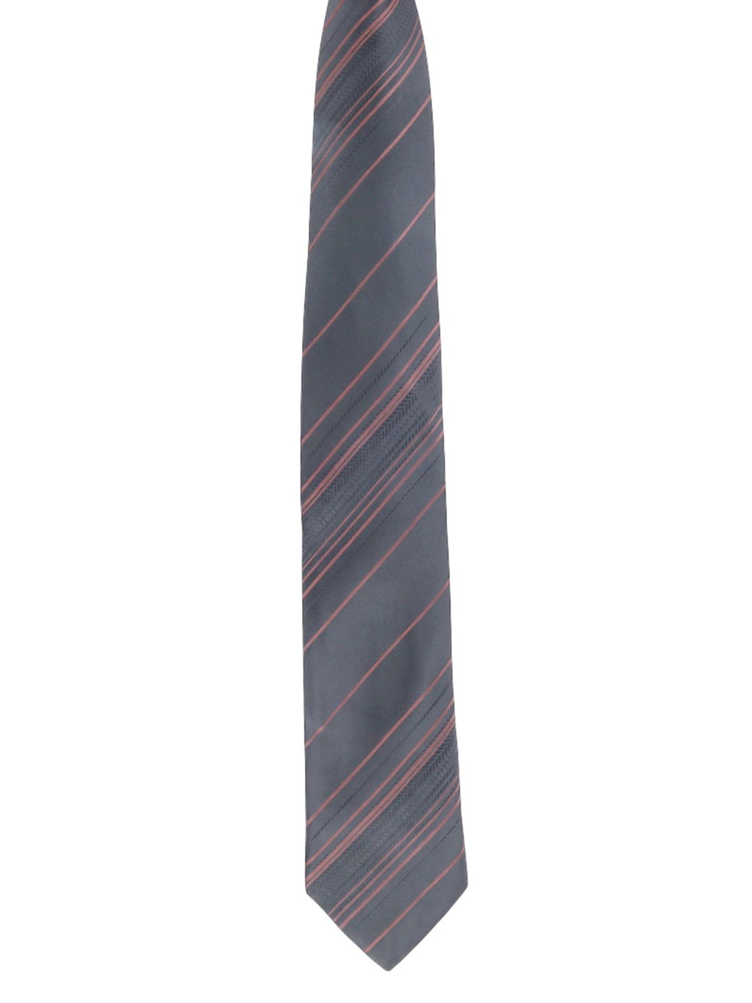 Alvaro Castagnino Striped Black & Brown Necktie