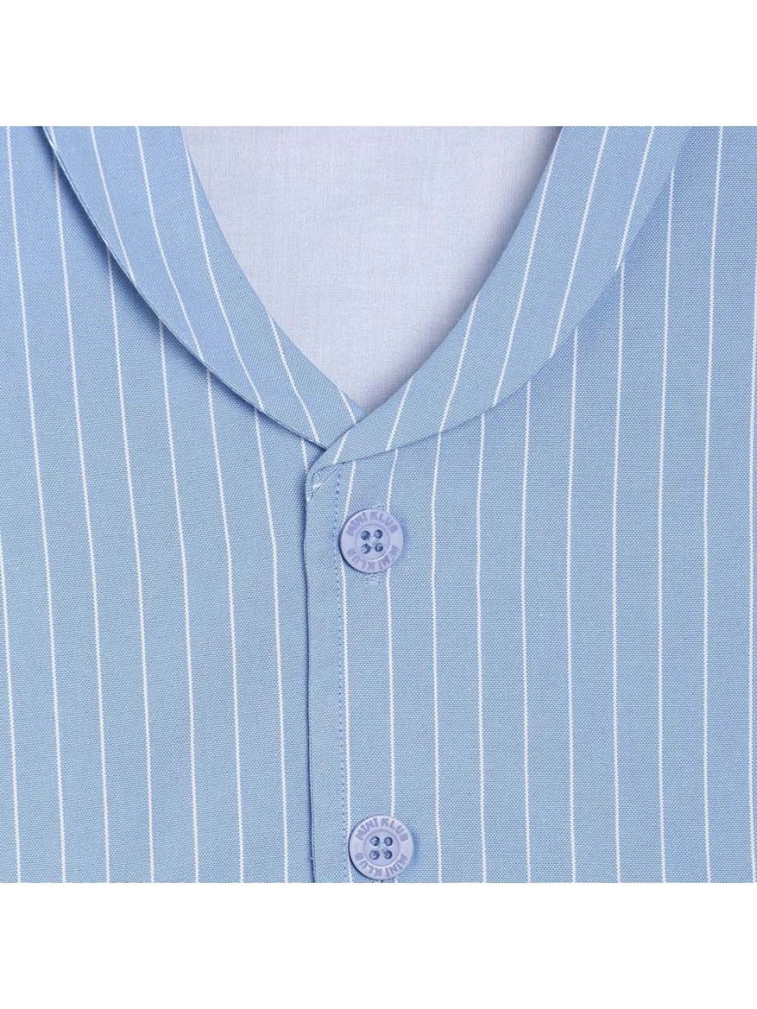 Nino Bambino Kids Navy & White Checks Kurta with Pyjama