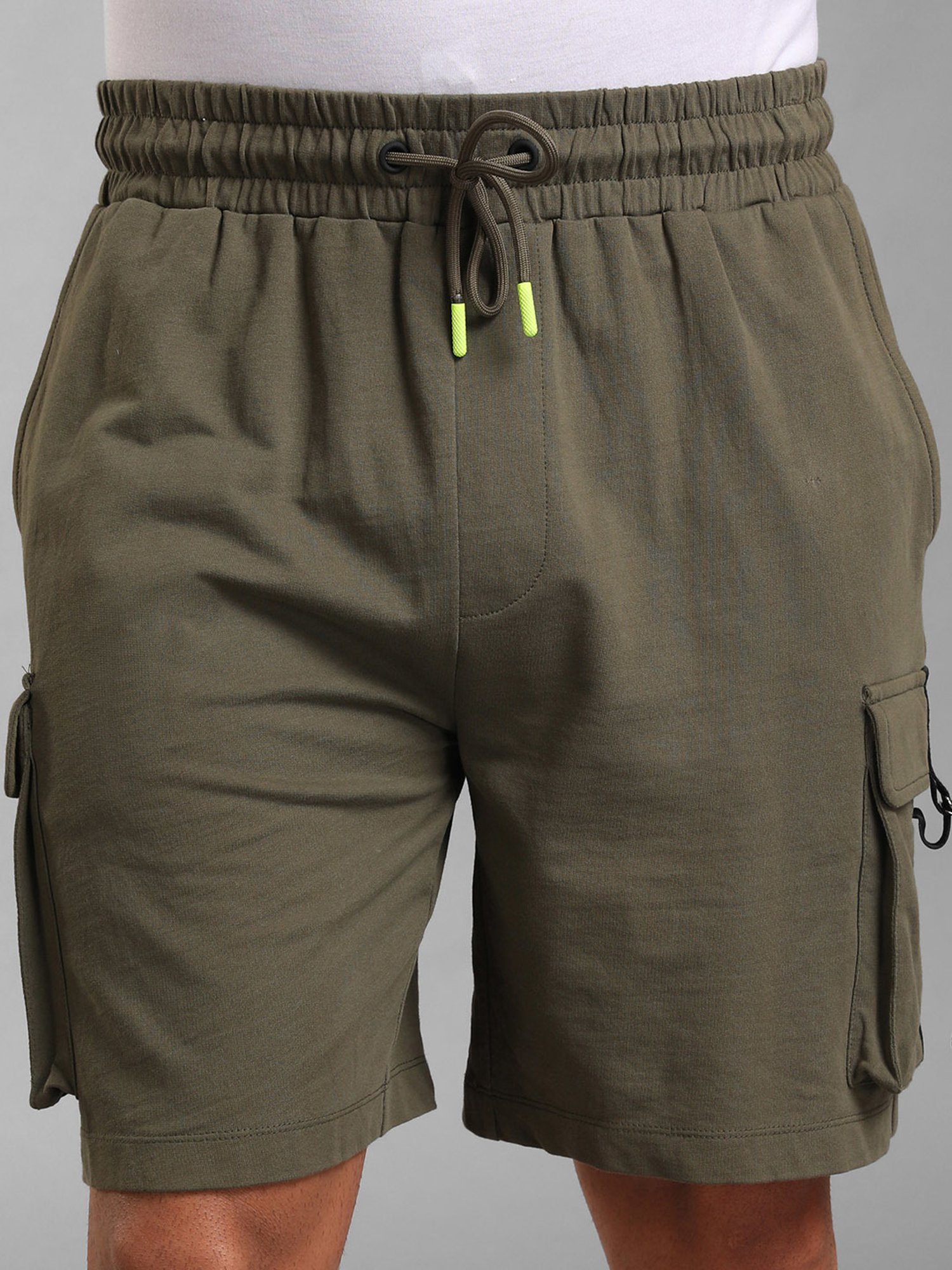 Kazo Olive Regular Fit  Shorts