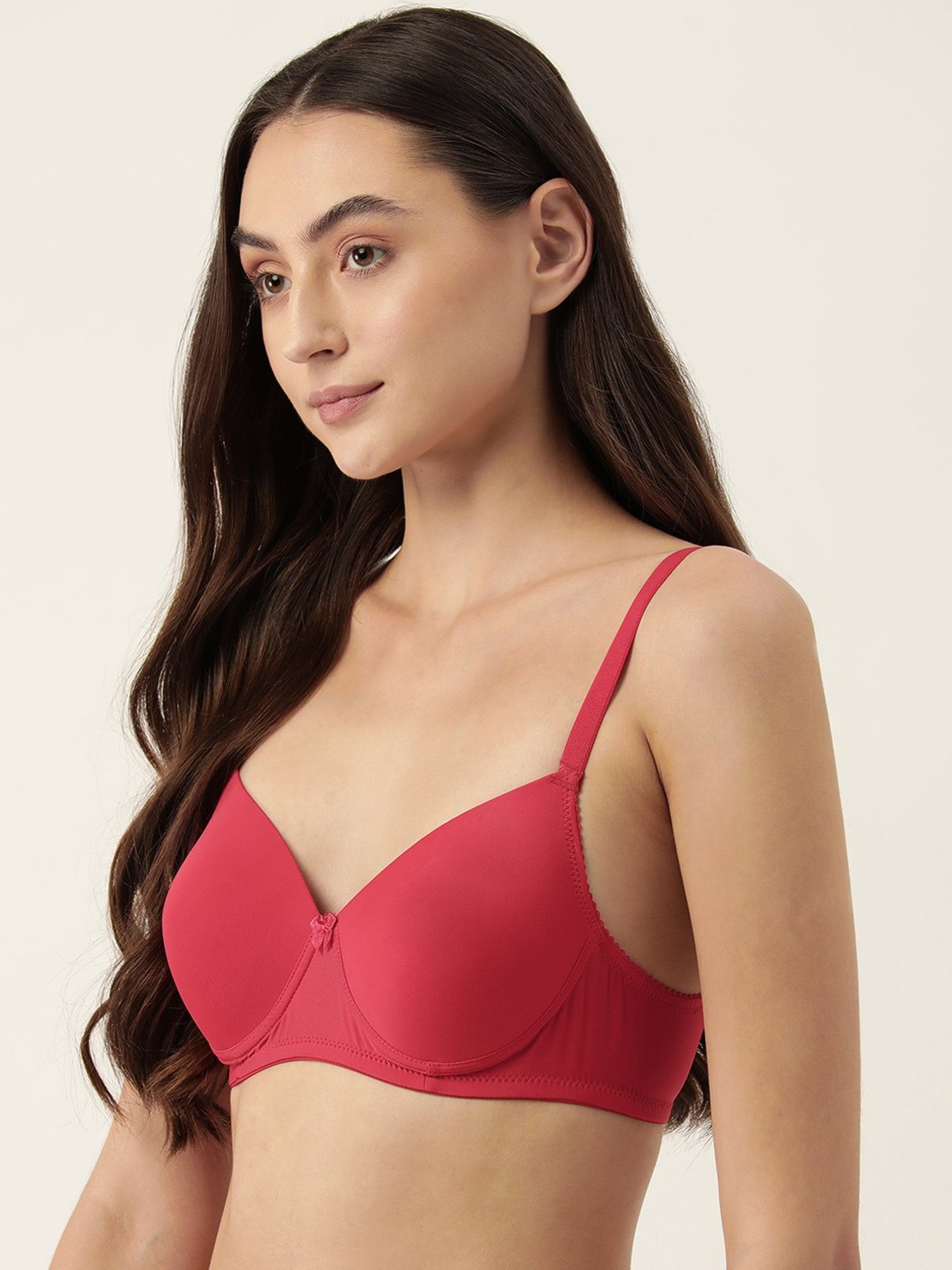 Leading Lady Red Full Coverage Padded T-Shirt Bra