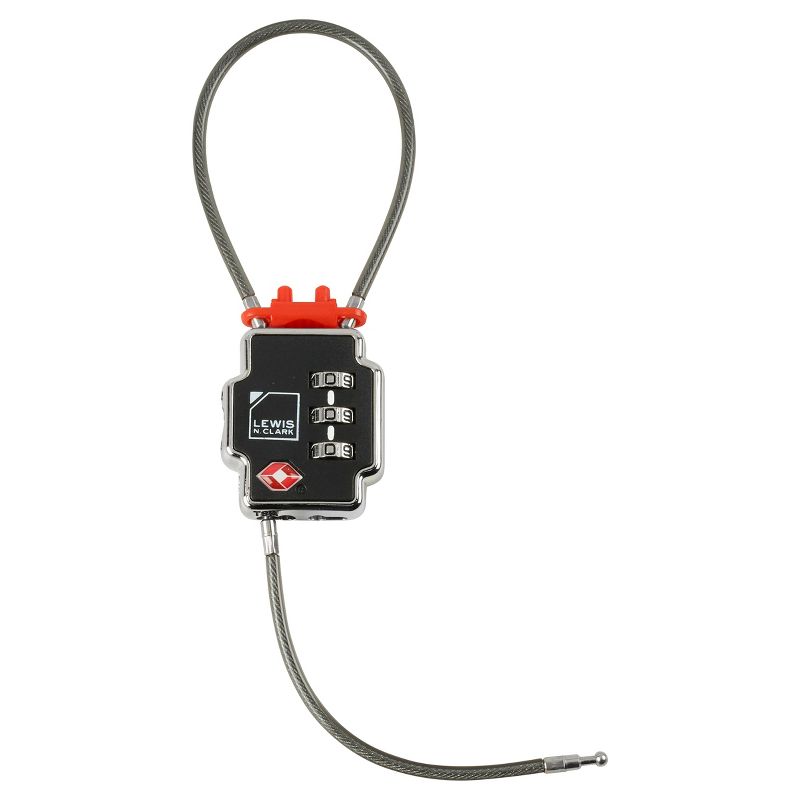 Lewis N. Clark Travel Sentry Lockdown Triple Security Cable Luggage Lock for Travel