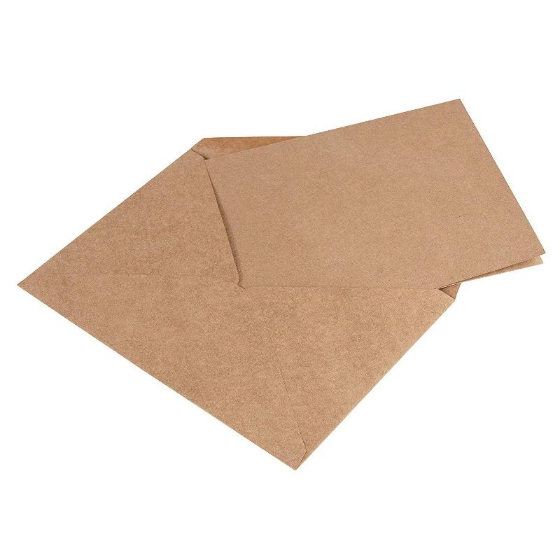 Sustainable Greetings 48-Pack Brown Blank Greeting Cards, DIY Plain Folded Notecard for Thank You & Invitations, 5x7 in