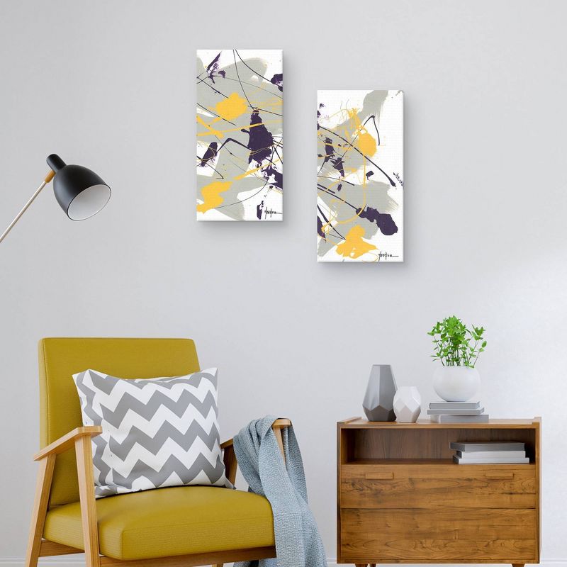 (Set of 2) 12" x 24" Chaos 1 and 2 by Dan Houston Canvas Art Prints - Masterpiece Art Gallery