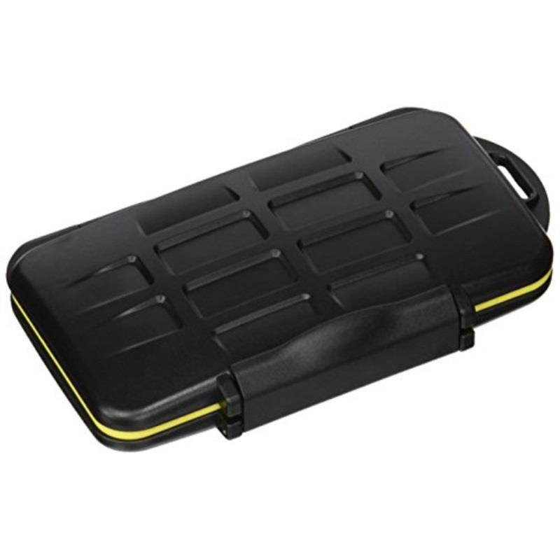 water resistant jjc mccf6 memory card hard case for 6 pcs cf cards with lock