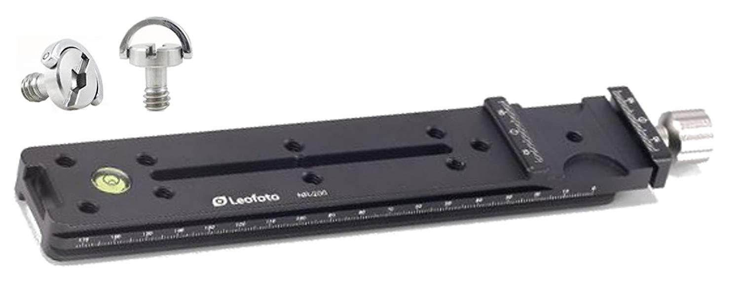 200mm Nodal Slide Rail & Clamp with D-Ring screws Arca & RRS Compatible NR-200 Leofoto